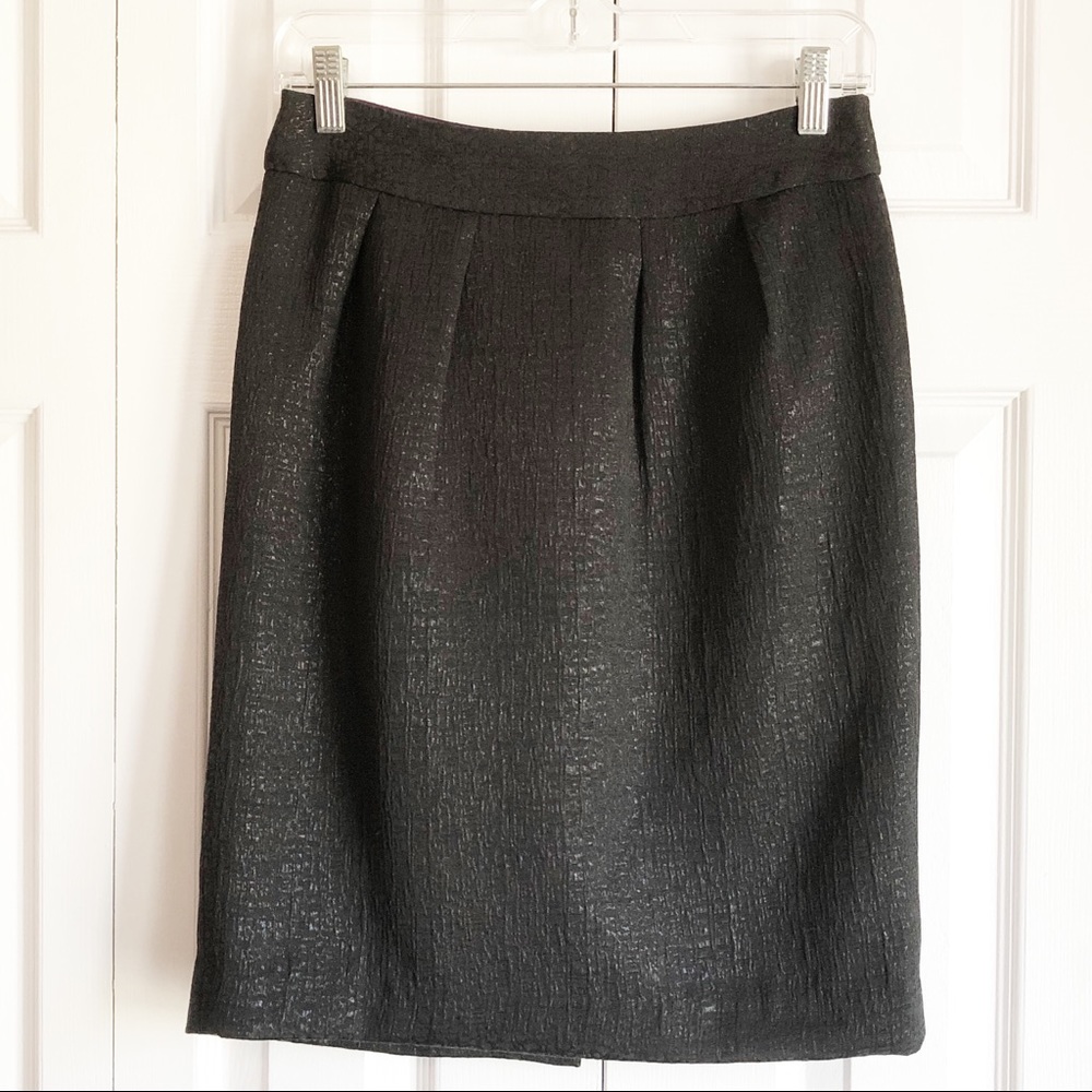 Banana Republic Black Jacquard Print Mini Pencil Skirt 2